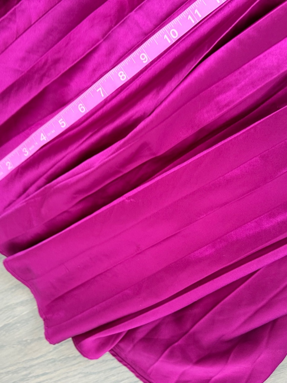 AMUR Khari One Shoulder Gown Satin Purple Pink Pleated Cut Out Dress - Size 6 - Picture 9 of 9